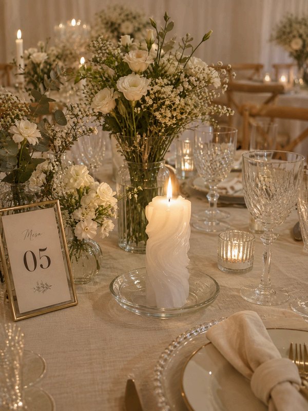 Vela Espiral em decoração de evento
