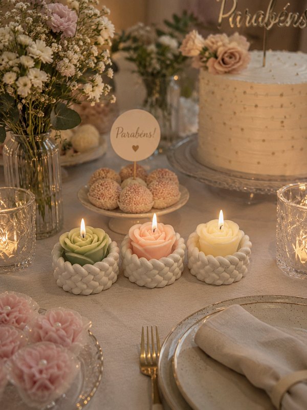 Vela Gesso em decoração de evento